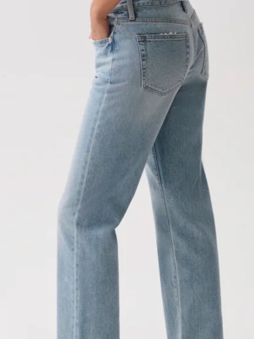 Pistola Denim Women's High Rise Light Blue Straight Leg Denim Jeans  size 27